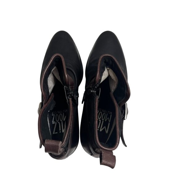 Miz Mooz Karima Harness Moto Bootie Black Leather  size 39/8.5 New $220 - Picture 5 of 7